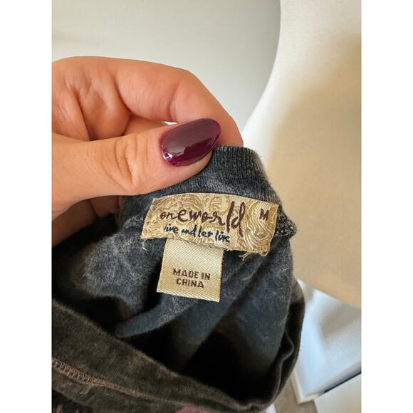 Y2K One World Long Sleeve Top Size M - Picture 6 of 6